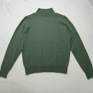 Romanes & Paterson Women's 38 Green Mockneck Lambswool Angora Blend Sweater